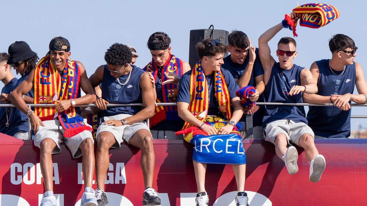 La rúa del Barça por las calles de Barcelona
