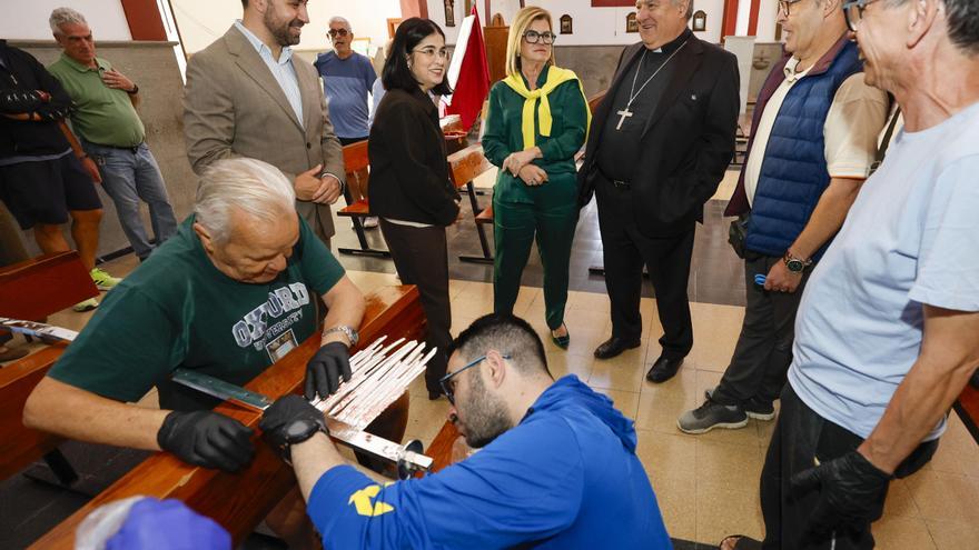 Últimos preparativos para la coronación canónica de la Virgen del Carmen de La Isleta