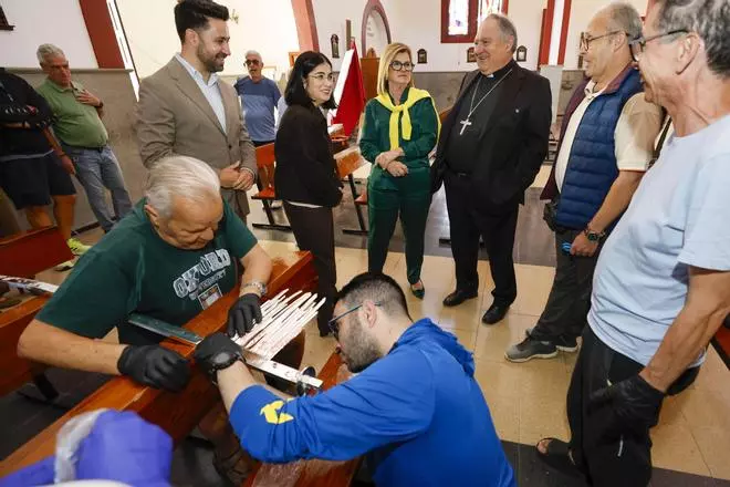 Últimos preparativos para la coronación canónica de la Virgen del Carmen de La Isleta