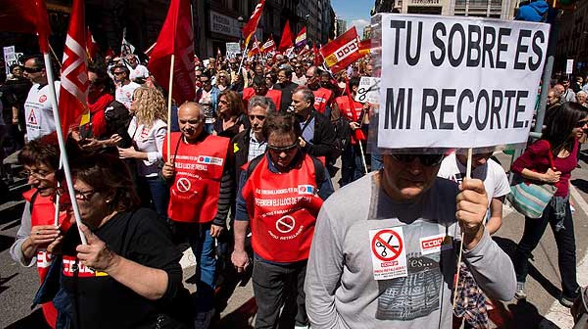 Manifestació del Primer de Maig a Barcelona