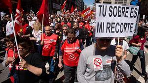 Manifestación del Primero de Mayo en Barcelona