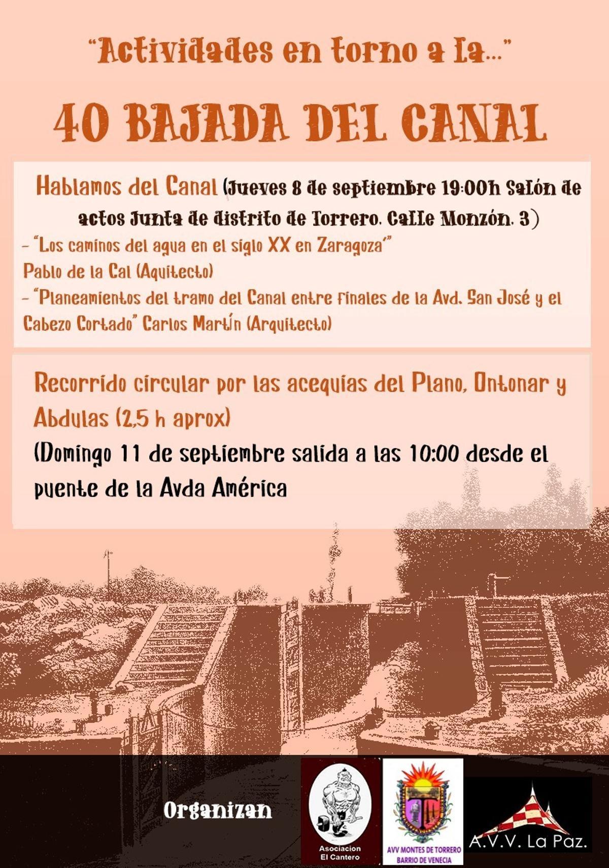 Cartel de la 40 Bajada del Canal