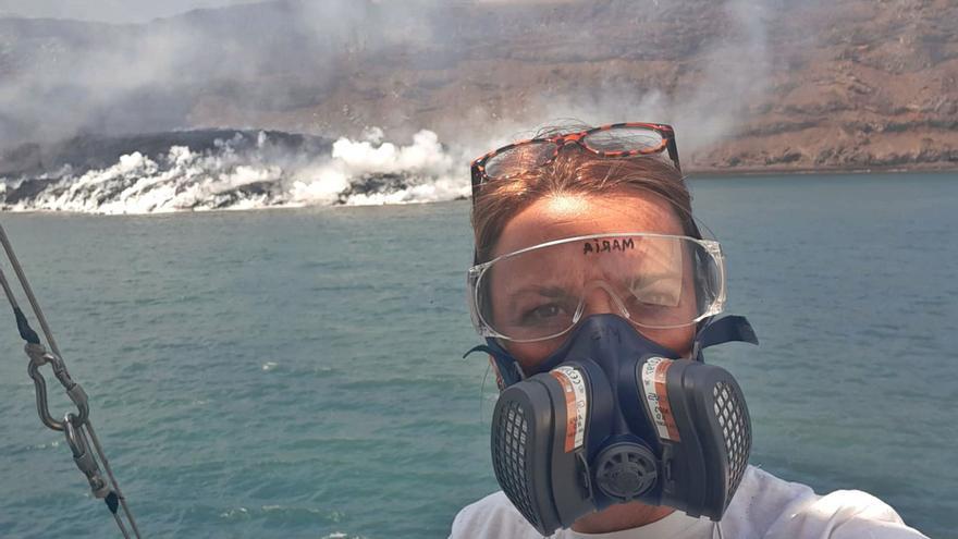 María Gómez Ballesteros: «La lava del volcán de La Palma elevó la temperatura del mar hasta siete grados»