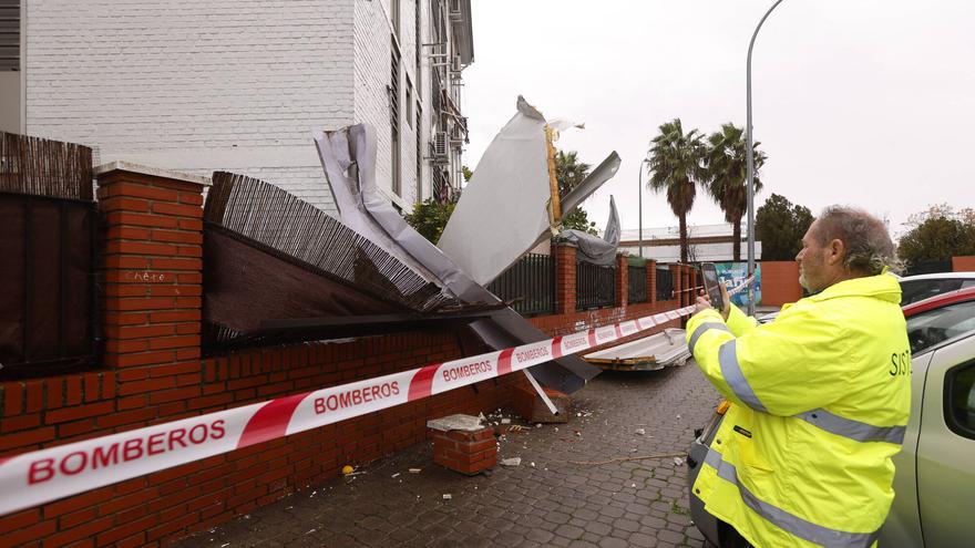 Los efectos de la borrasca Kristin en Córdoba