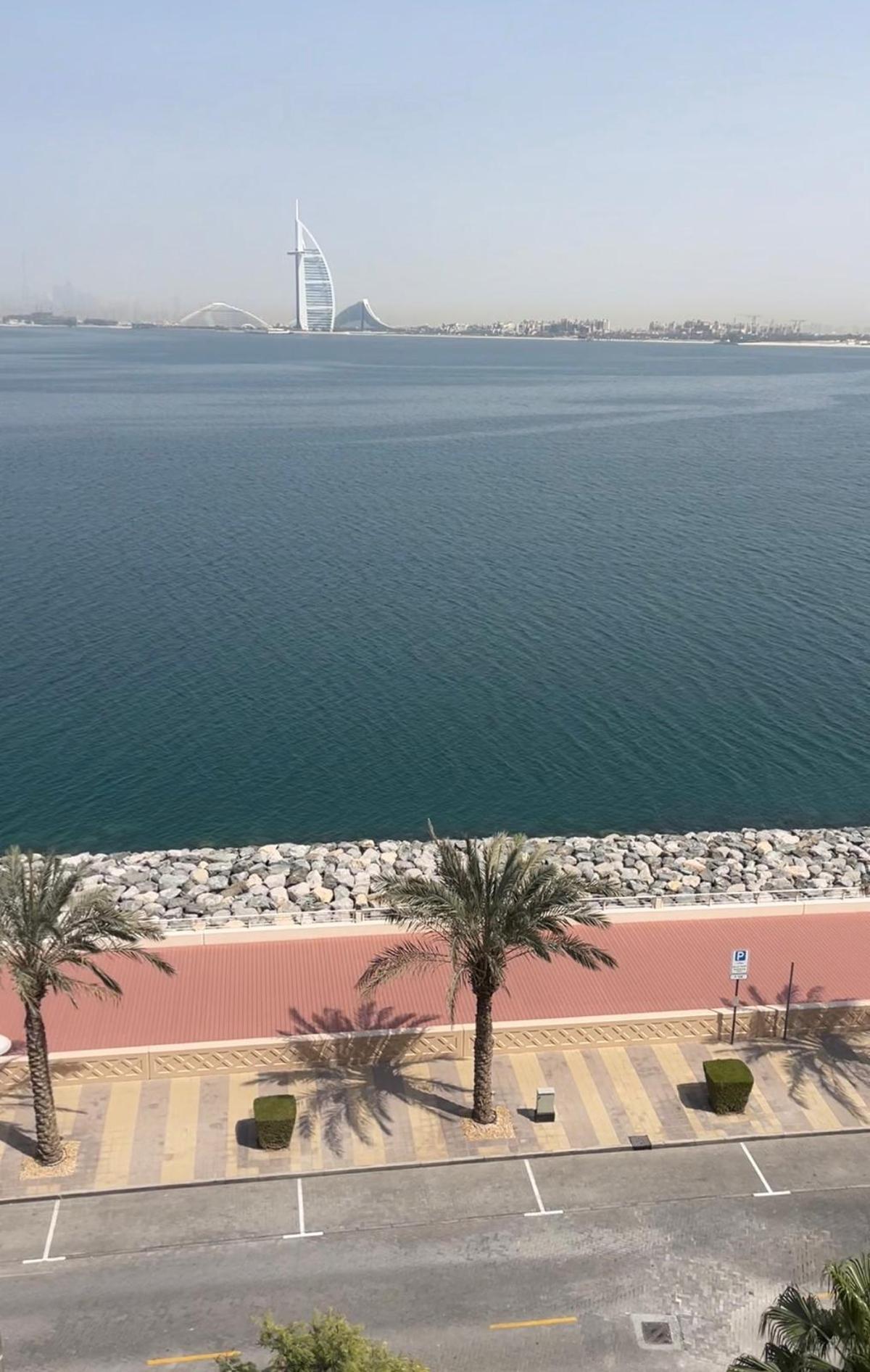 Las vistas desde el apartamento en Palm Jumeirah.