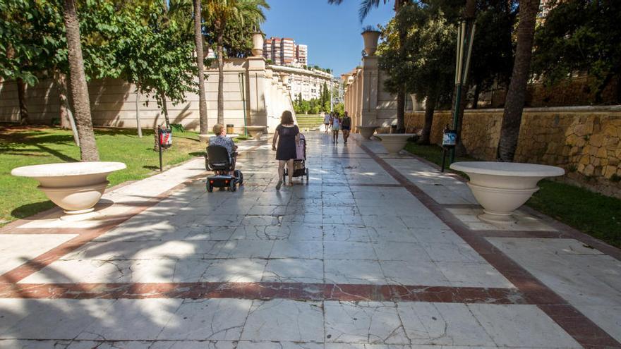 El parque de l&#039;Aigüera de Benidorm, que hasta ahora permanecía clausurado y ahora vuelve a abrir para caminar o correr.