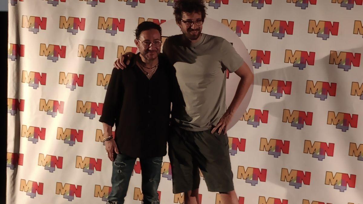 Carlos Santos con Dani de la Orden durante la presentación del jueves.