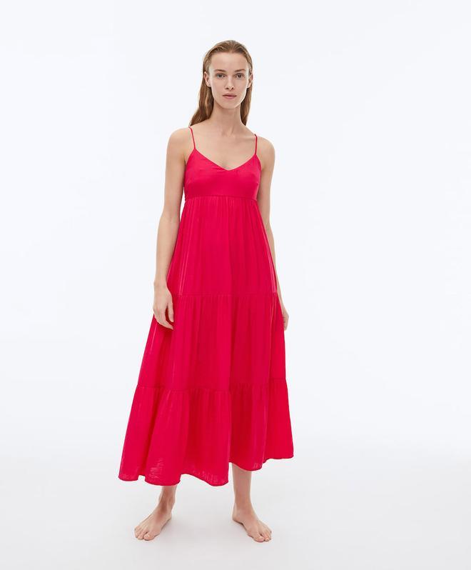 Vestido fucsia de Oysho