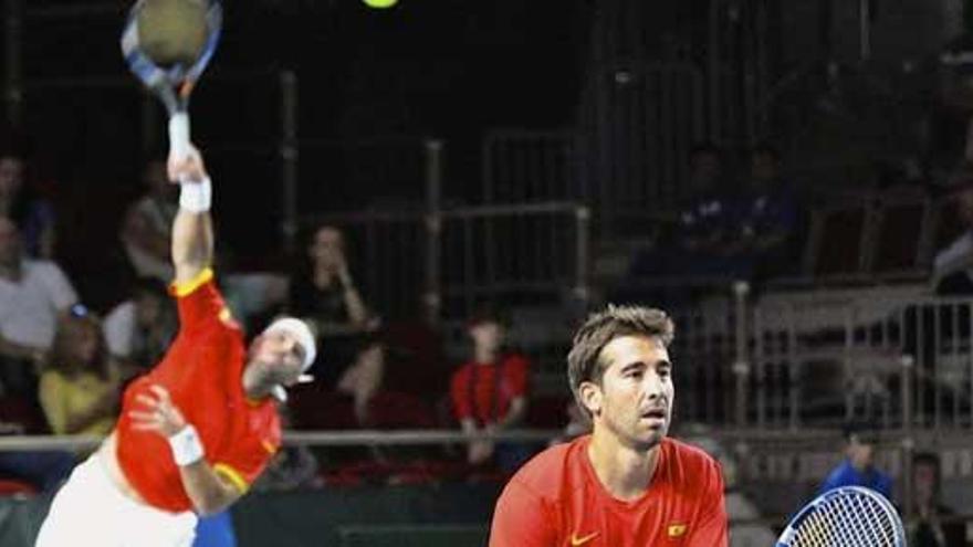 Los tenistas españoles Marc López  y David Marrero