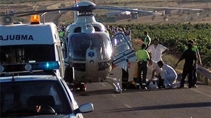 Dos personas fallecen en un accidente cerca de Aceuchal