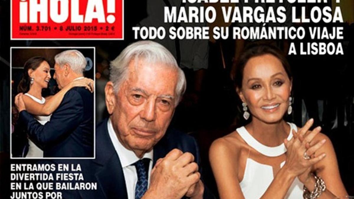 Los besos y abrazos de Isabel Preysler y Vargas Llosa