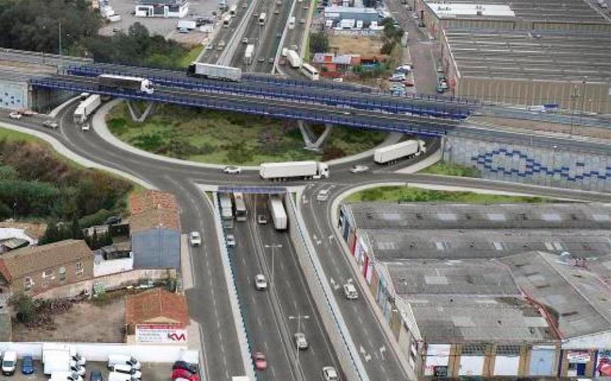 Recreación del futuro túnel de la A-68 que se pretende construir bajo el cuarto cinturón de Zaragoza.