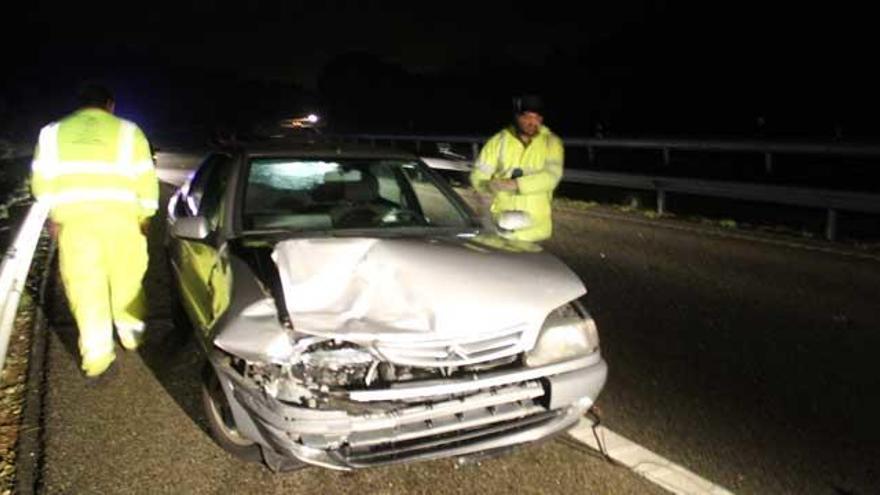 Uno de los vehículos accidentados