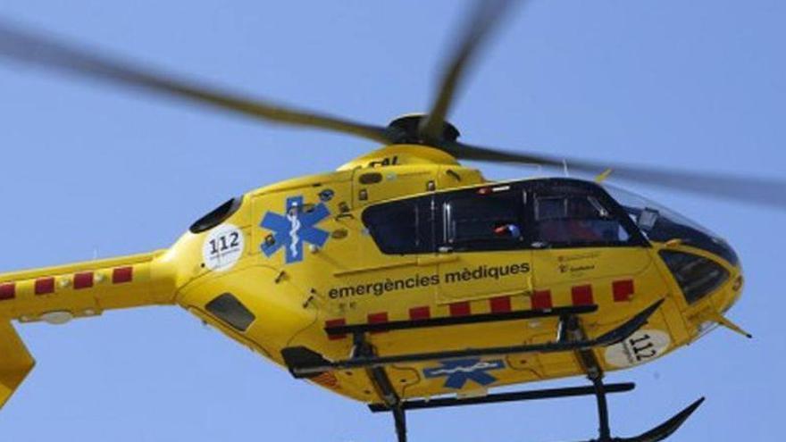 Un helicòpter medicalitzat va traslladar el nen a Barcelona
