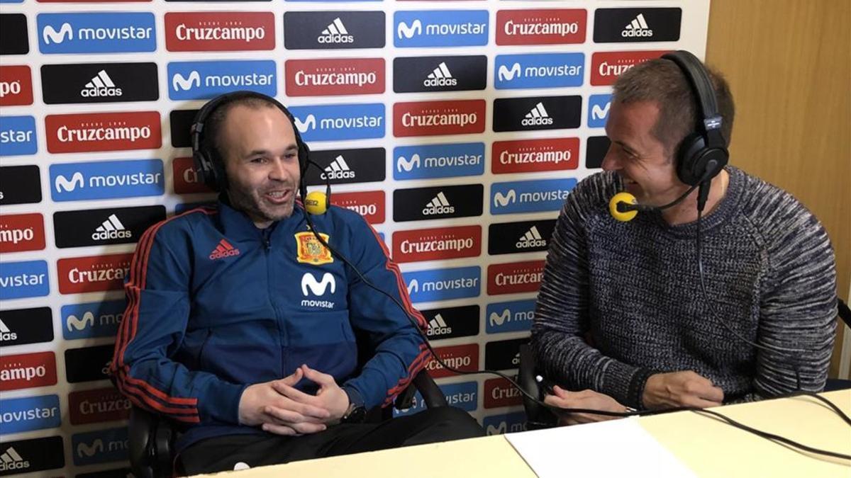 Iniesta, en la entrevista con Manu Carreño de la Cadena SER