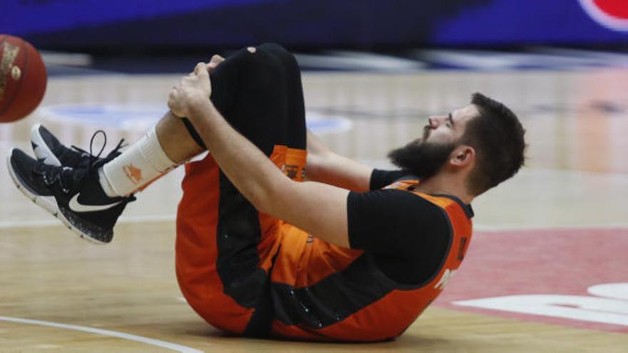 Bojan Dubljevic, instantes después de su lesión