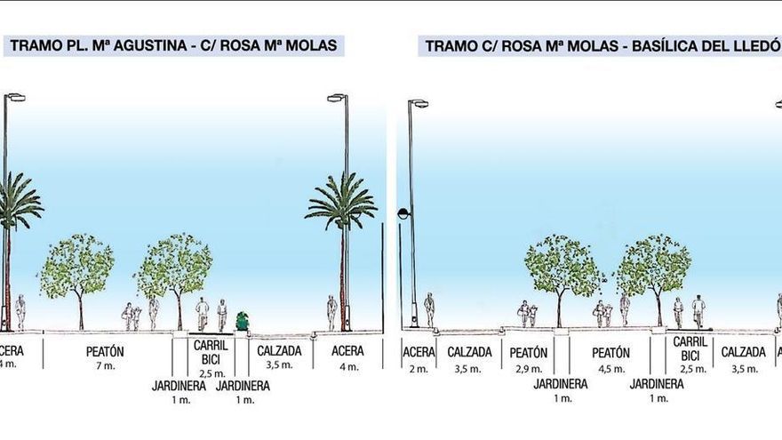 Infografía de dos tramos del &#039;nuevo&#039; vial.