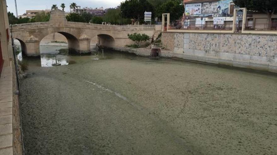 El Segura seco a su paso por Rojales