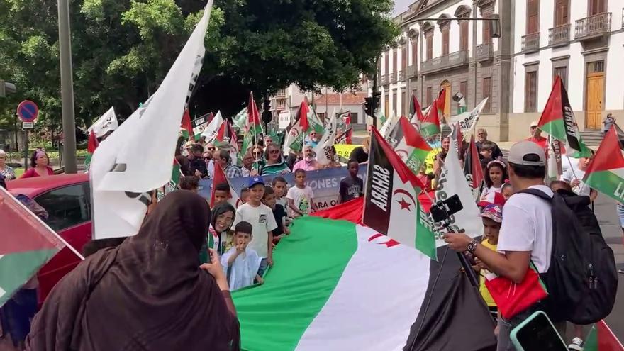 Manifestación a favor del Sahara en Santa Cruz de Tenerife