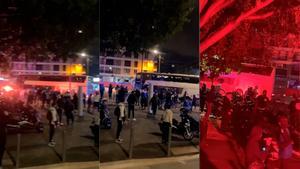 Así han apedreado el autobús del Olympique de Lyon los ultras del Marsella