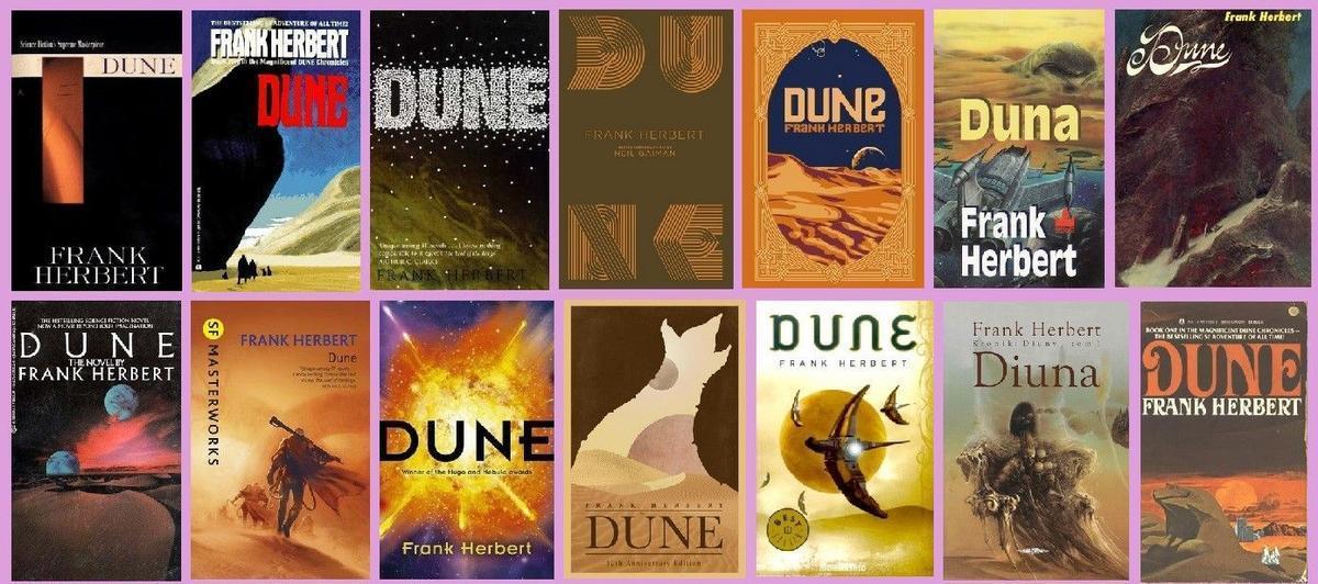 Portadas de diferentes ediciones de 'Dune', de Frank Herbert.