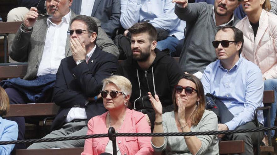 Gerard Piqué, en la plaza de toros de Valencia.