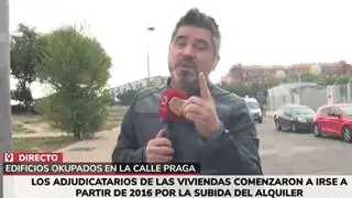 Un grupo de okupas agrede con piedras al grito de 'maricones' a un reportero de Telemadrid en Alcorcón