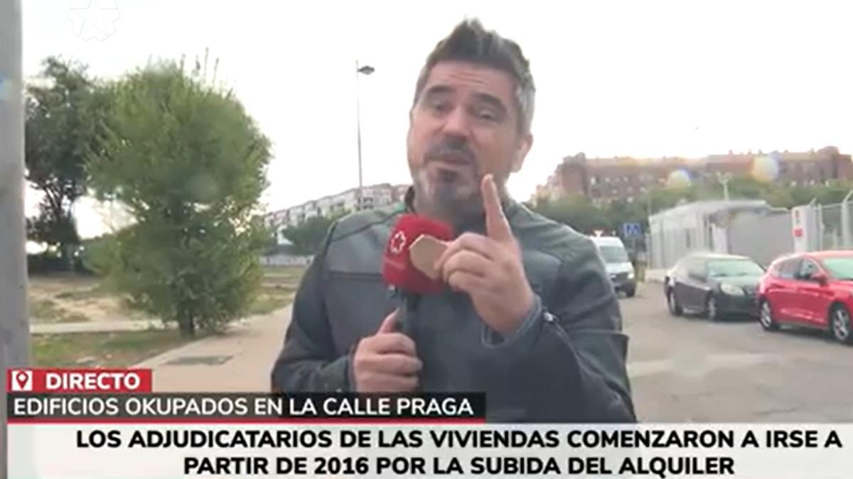 Un reportero de Telemadrid, agredido por okupas en Alcorcón