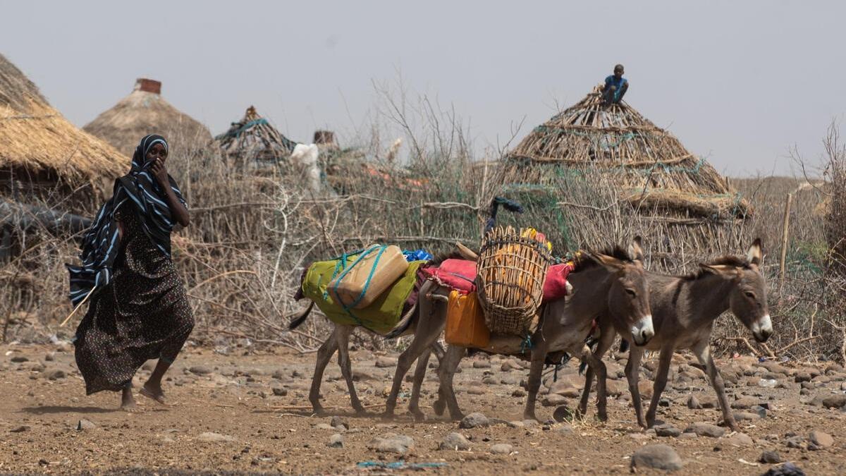 Foto de archivo de una aldea de Etiopía