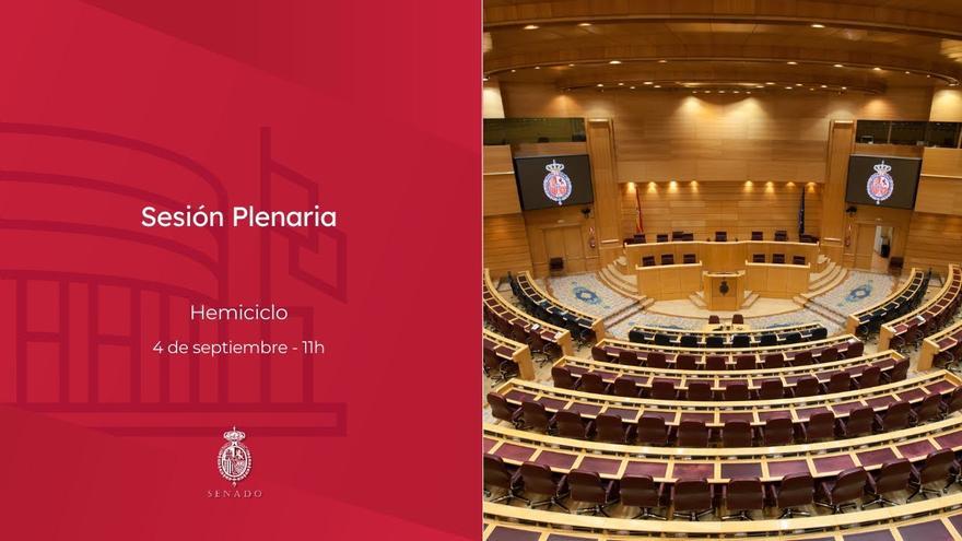Sesión plenaria del Senado, en directo