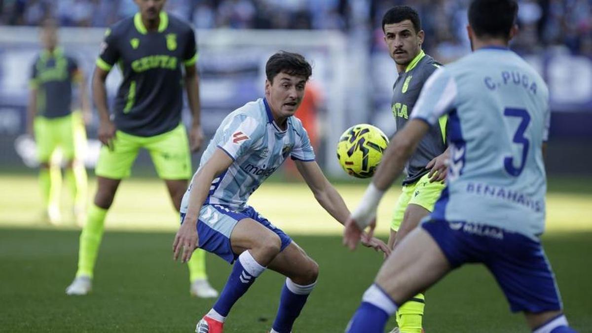 Dotor, durante el partido contra el Ceuta.