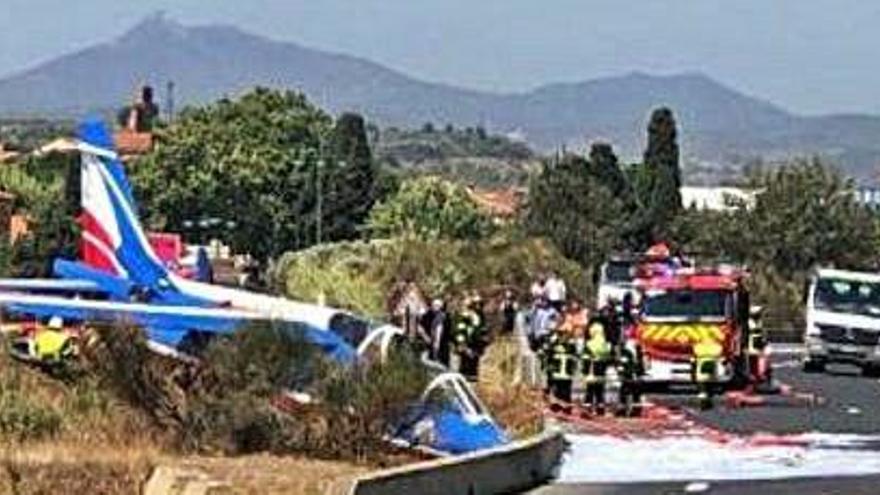 Un avió s&#039;estavella a Perpinyà