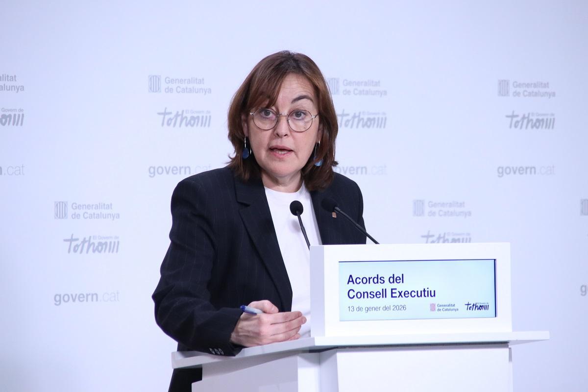 La portavoz del Govern, Sílvia Paneque, en rueda de prensa este martes