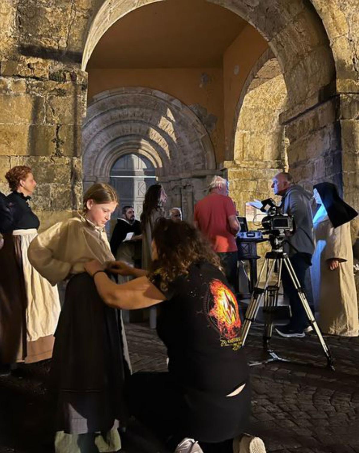 Un momento del rodaje de «Serrana, historia de putas».