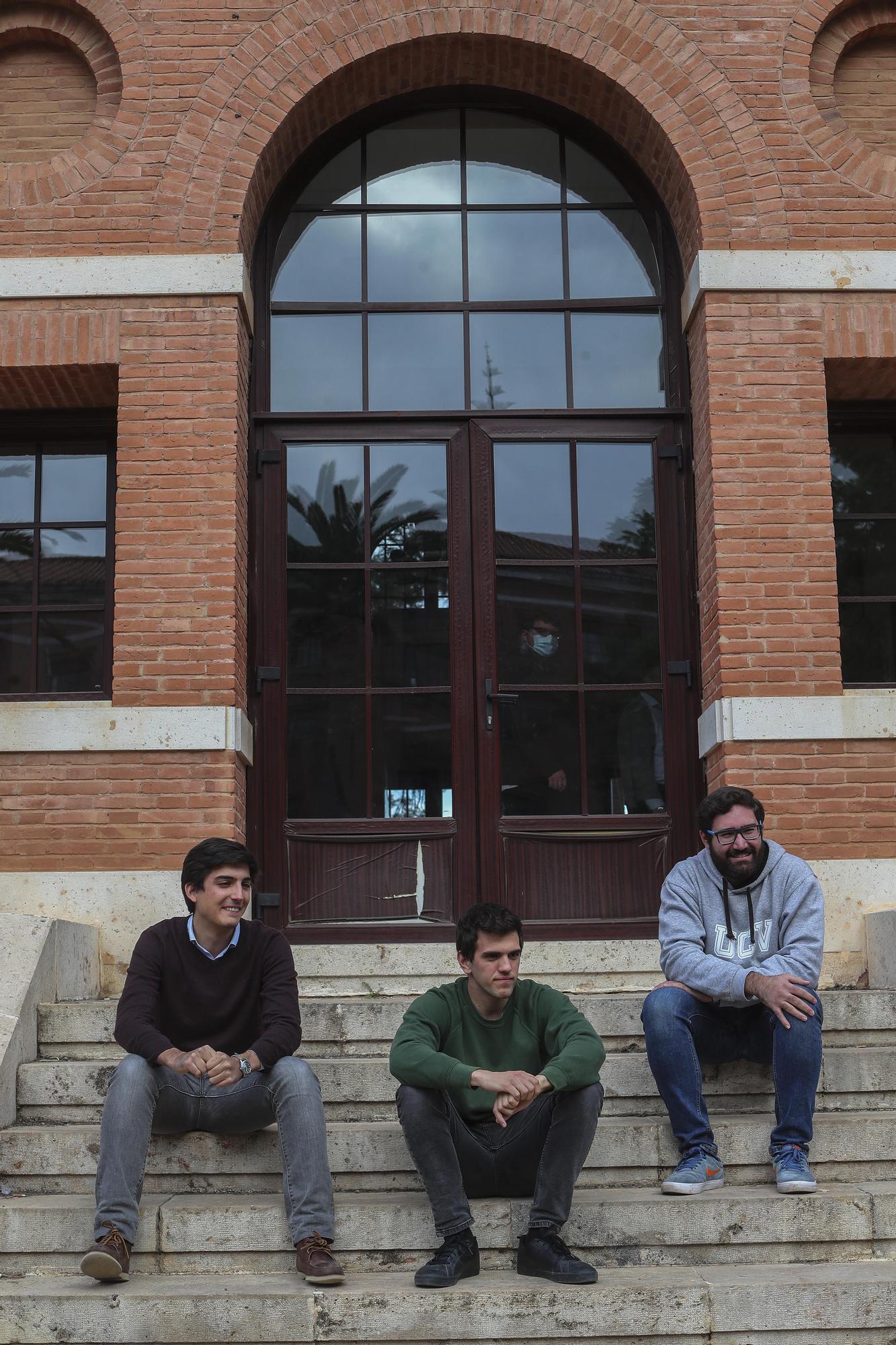 Luis González, Bruno Jiménez y David Rojas, tres seminaristas valencianos