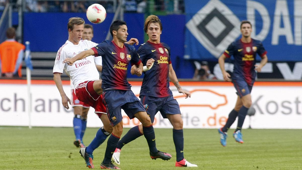 Una imagen del último partido jugado por el Barça en Hamburgo, en julio de 2012