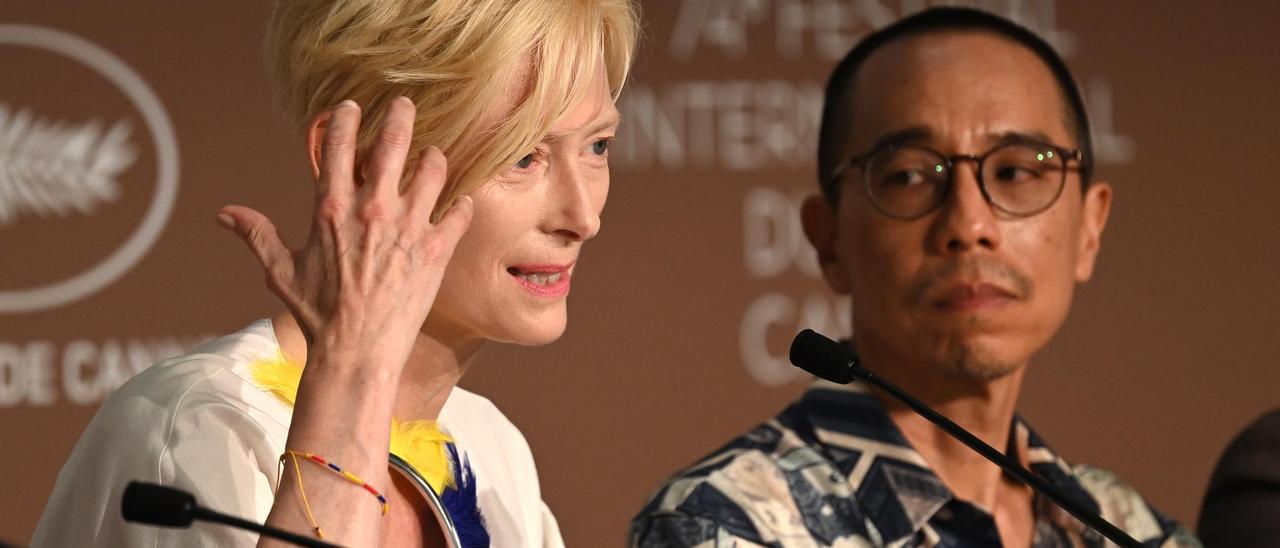 Apichatpong Weerasethakul y Tilda Swinton.