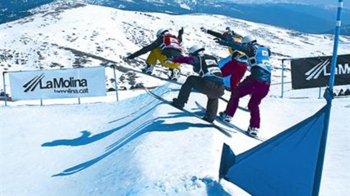 Una prueba de snowboard en los Mundiales celebrados en La Molina en el 2011.