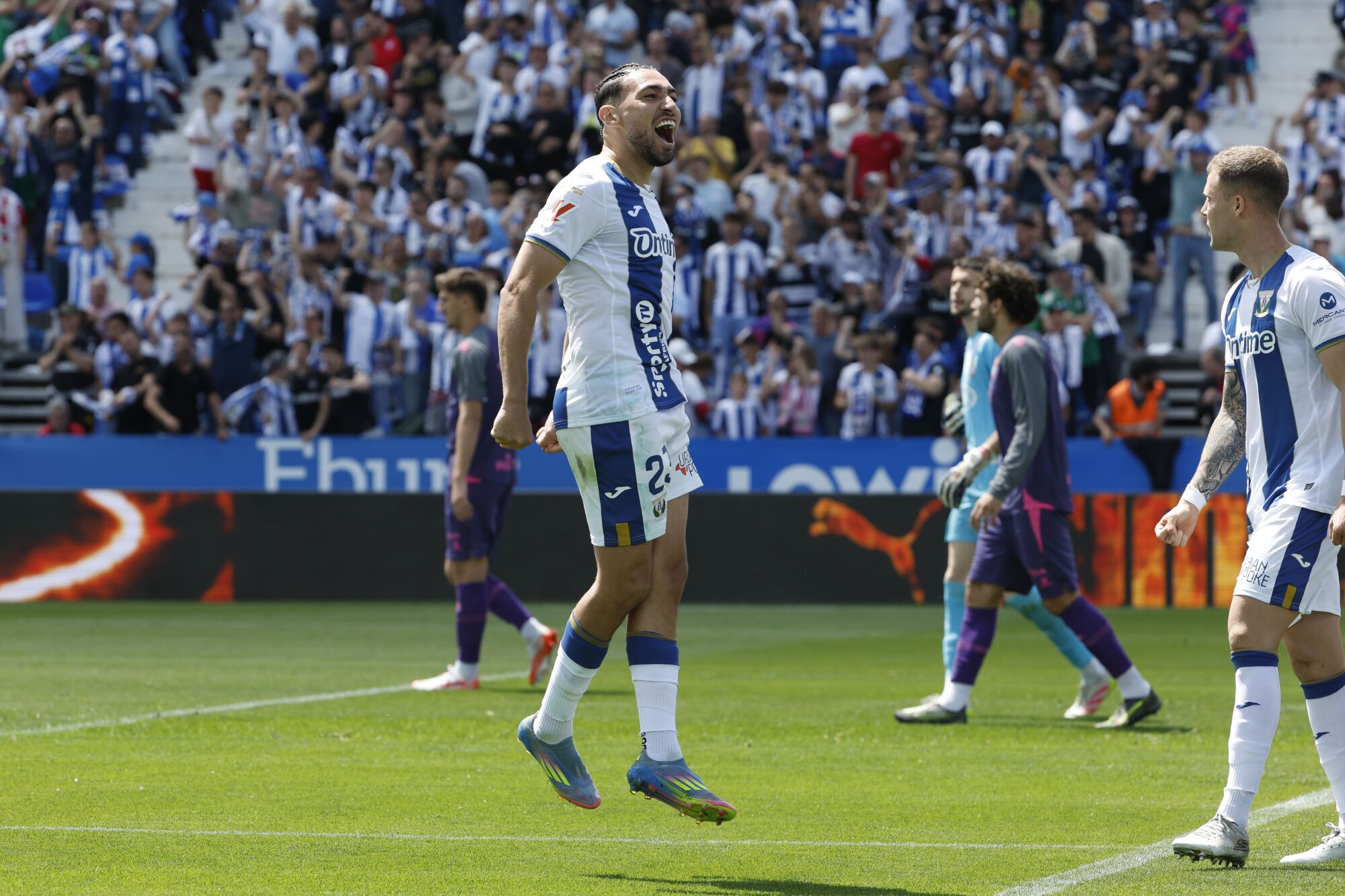 El delantero del Leganés Munir El Haddadi en el estadio de Butarque en foto de archivo de J.J. Guillén. (Leganes) (Valladolid)