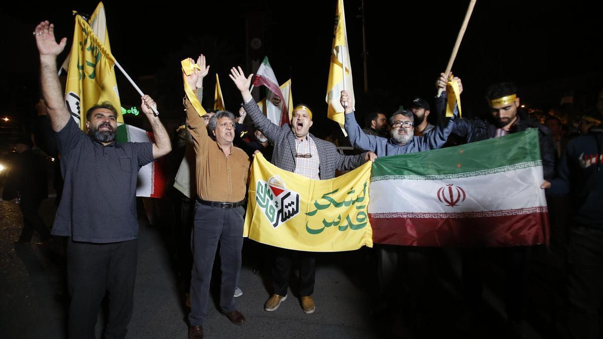 Una manifestación contra Israel en Teherán.