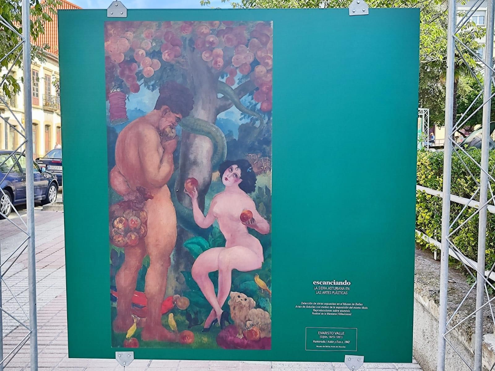 La sidra a través del arte: así es la exposición que toma las calles de Villaviciosa