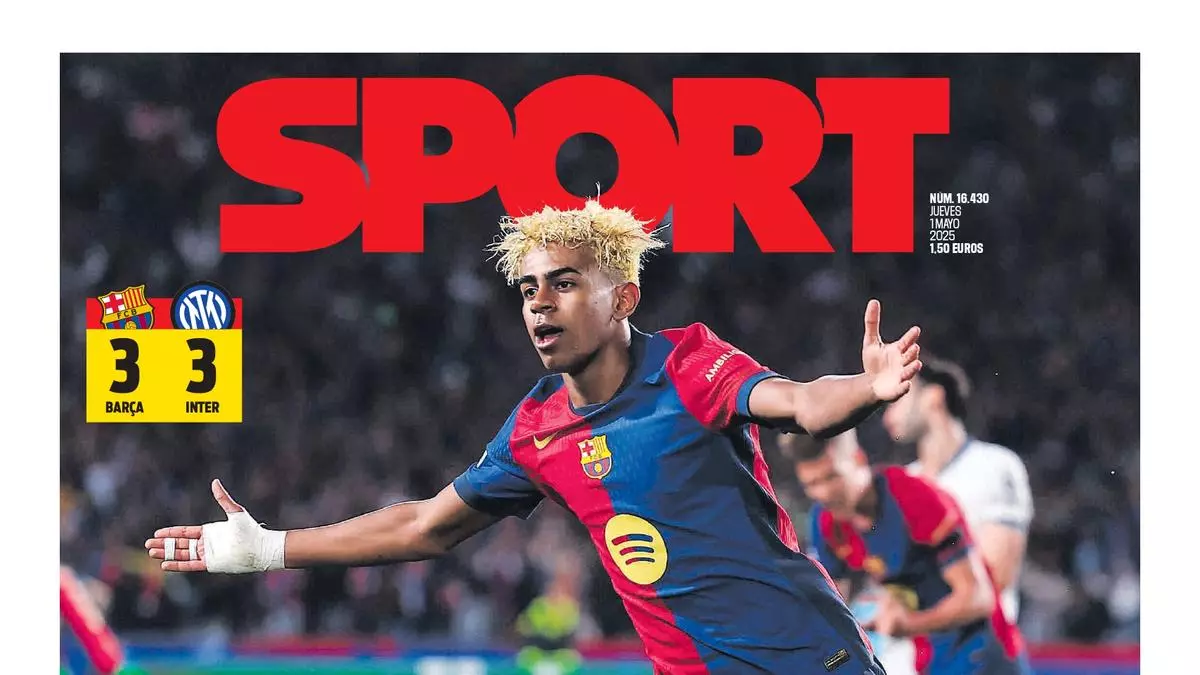 La portada SPORT de este jueves 1 de mayo de 2025