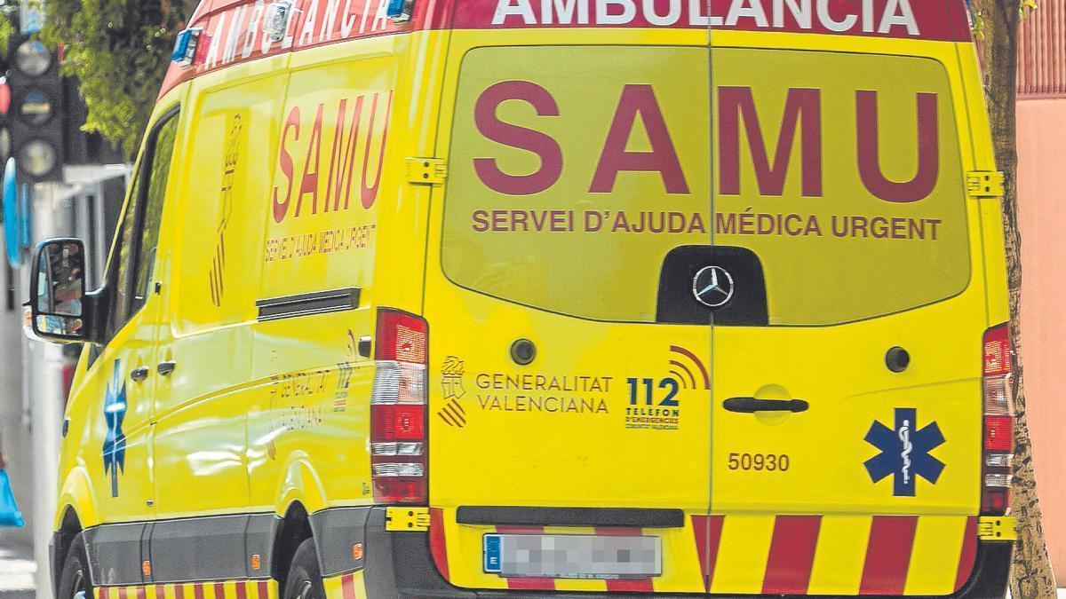 Una ambulancia del SAMU en un servicio en la provincia.