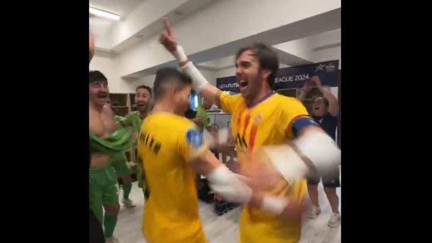 VIDEO | Euforia desatada del Palma Futsal tras pasar a la final de la Champios League: Así ha sido la fiesta en el vestuario