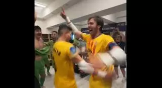 Euforia desatada del Palma Futsal tras pasar a la final de la Champios League: Así ha sido la fiesta en el vestuario