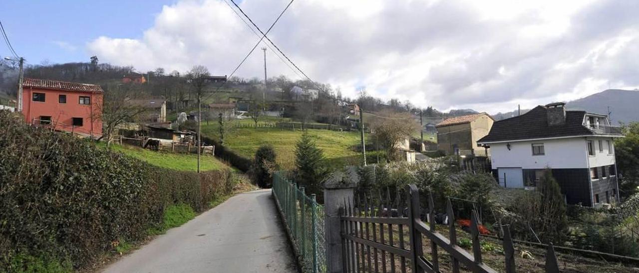 La zona del Otero, en Pola de Laviana.