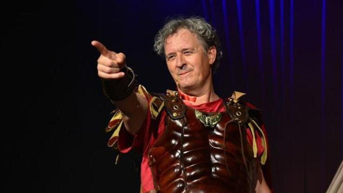 L'actor Marcel Tomàs, en una imatge de l'obra "Un tal Cèsar"