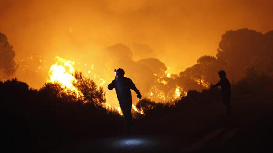 Imagen del incendio originado en Coín.