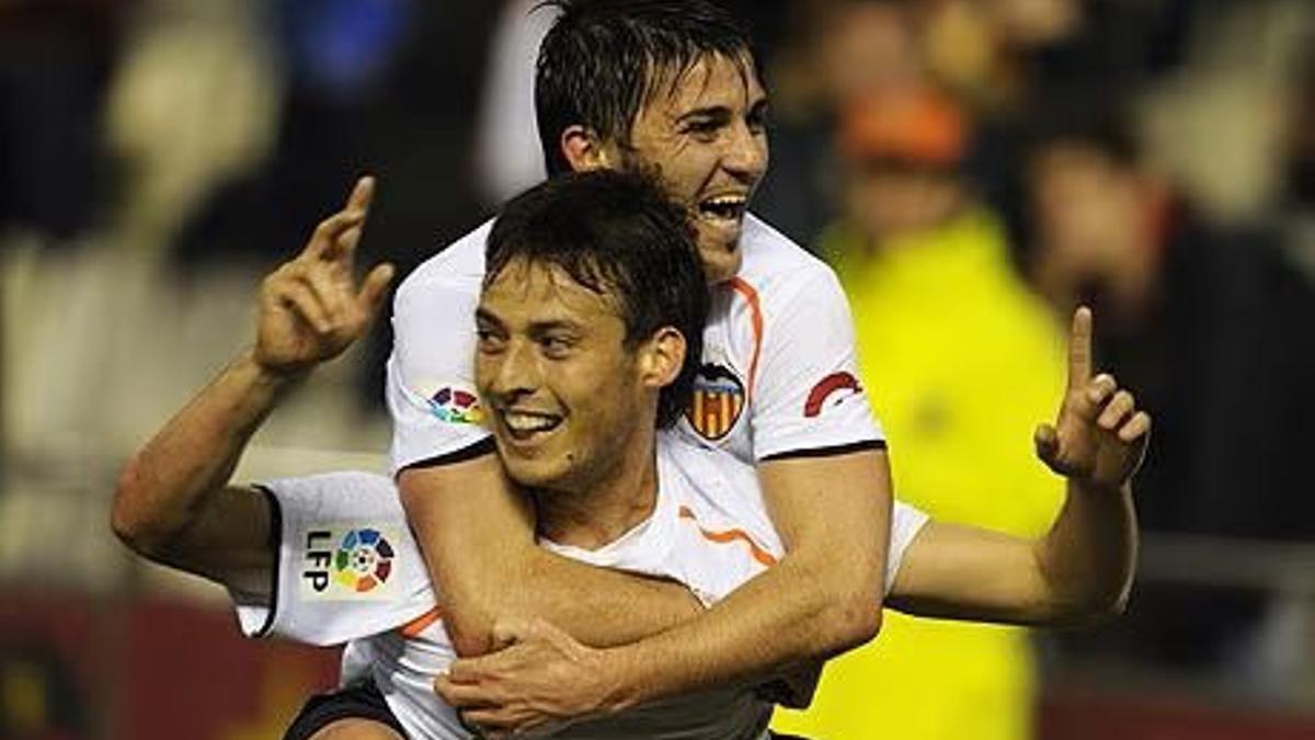 DAVID VILLA CON DAVID SILVA