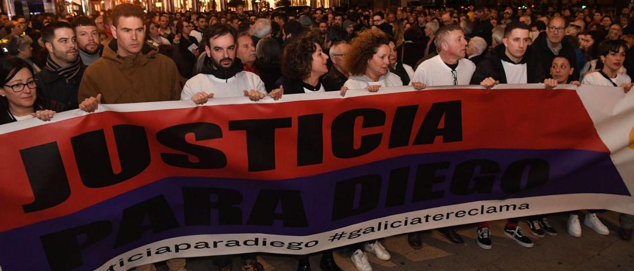 Manifestación en el Obelisco tras la muerte de Diego Bello, en febrero de 2020. |   // VÍCTOR ECHAVE